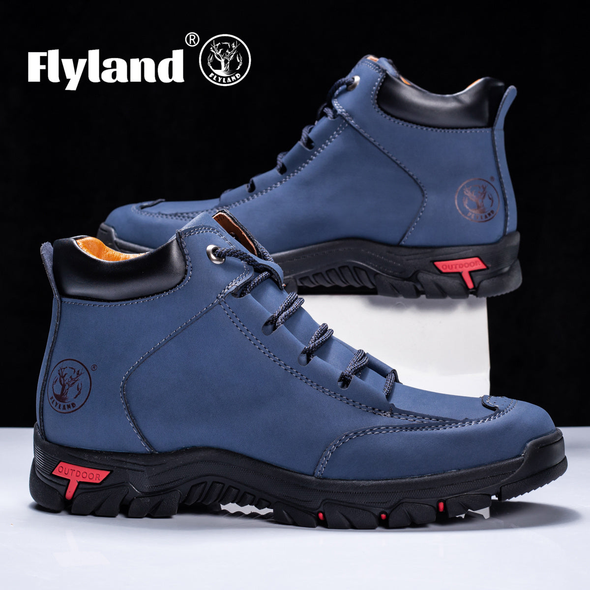 Herren Outdoor Stiefel Robust Profilsohle Knöchelhoch Schnürsenkel
