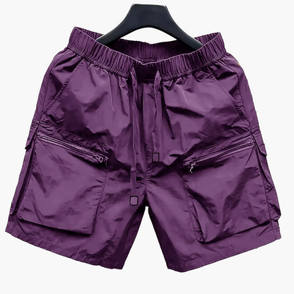 Herren Cargo Shorts mit großen Taschen und Zipper, lässiger Streetwear-Look