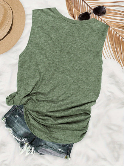 Damen Sommer Top mit Blumenmuster – Lässiges ärmelloses Shirt für Freizeit und Urlaub