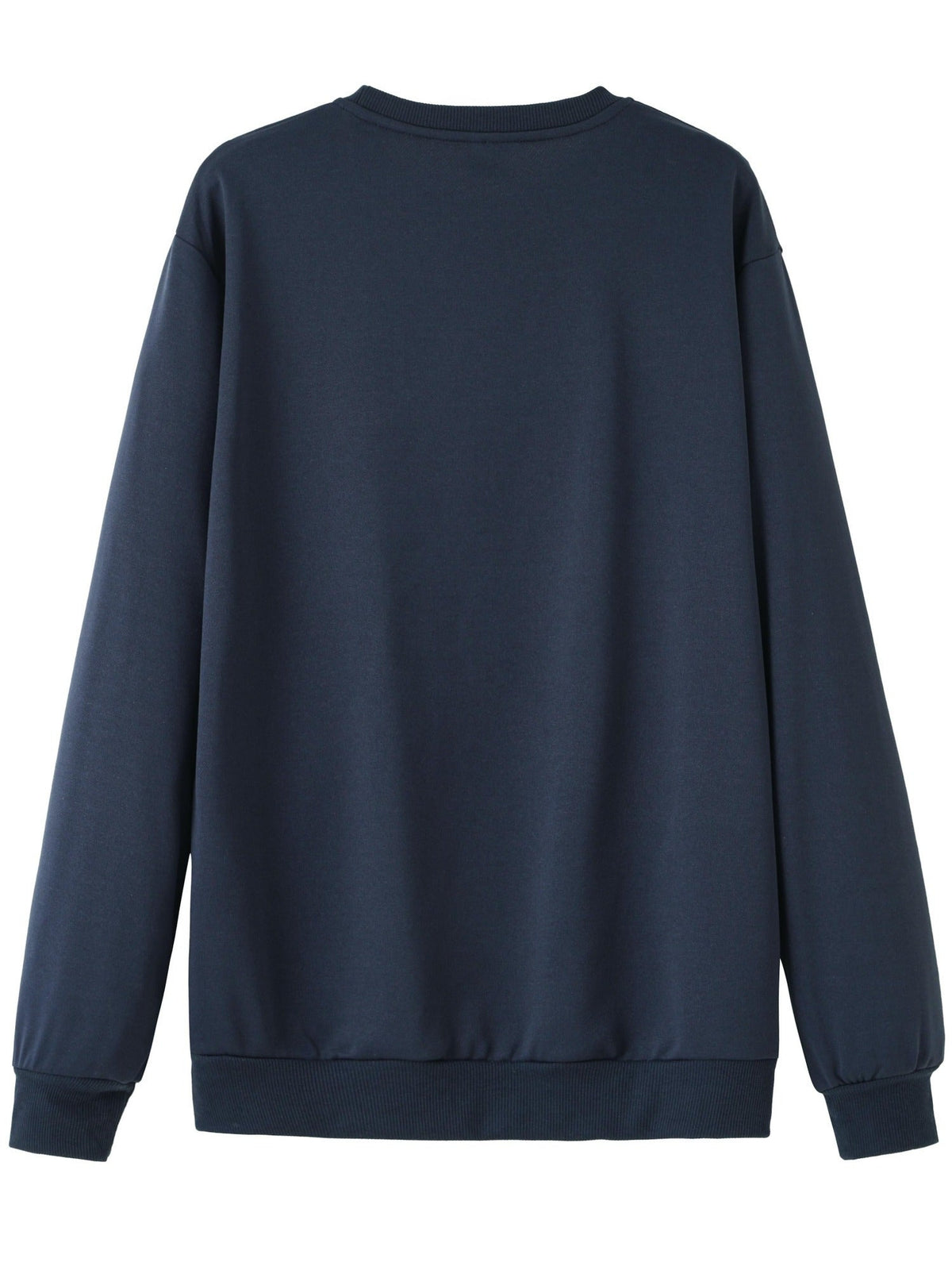 Unisex Sweatshirt Rundhals Langarm mit Fahrradfahrer-Print Mehrfarbig