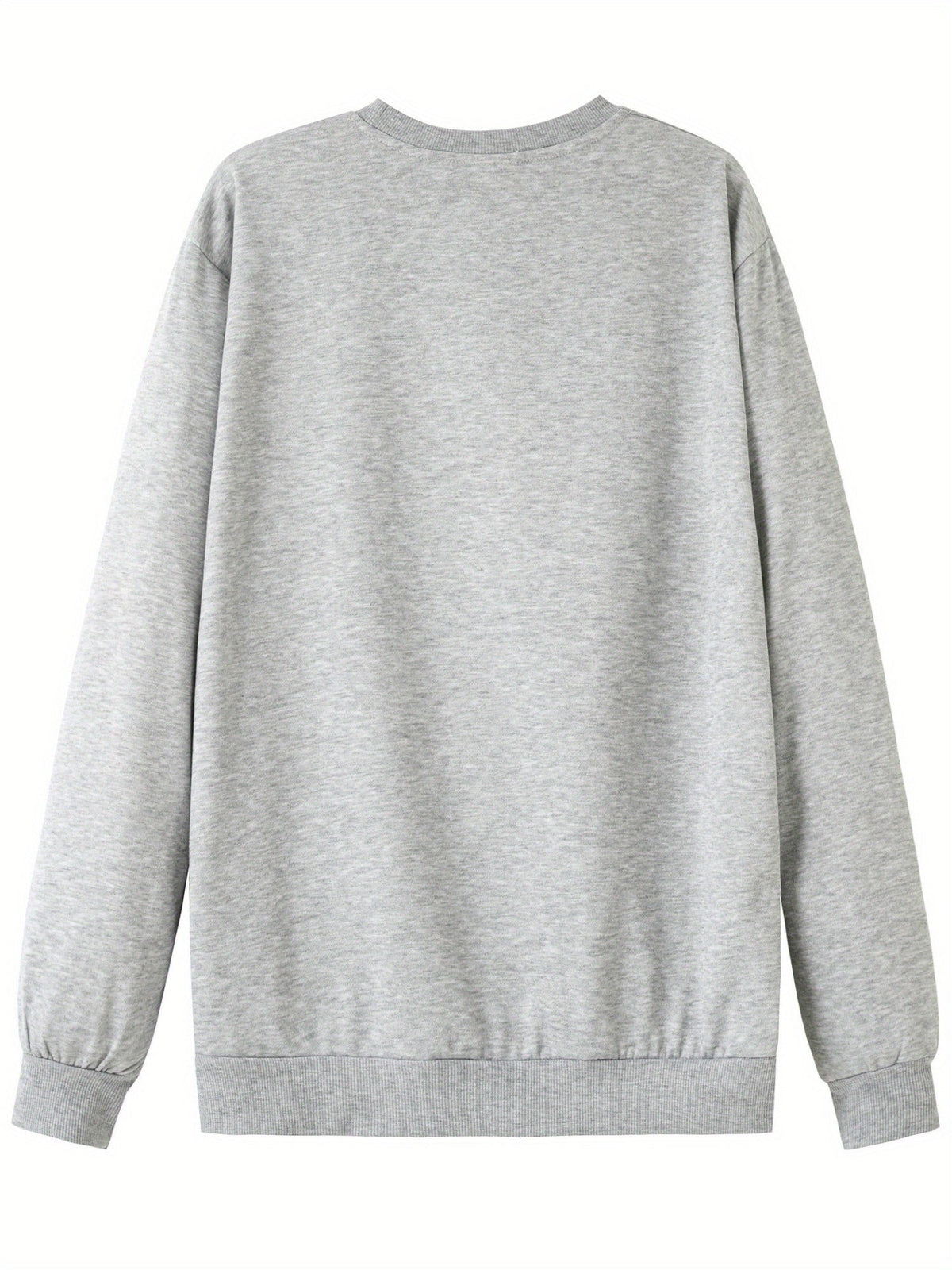 Unisex Sweatshirt Rundhals Langarm mit Fahrradfahrer-Print Mehrfarbig