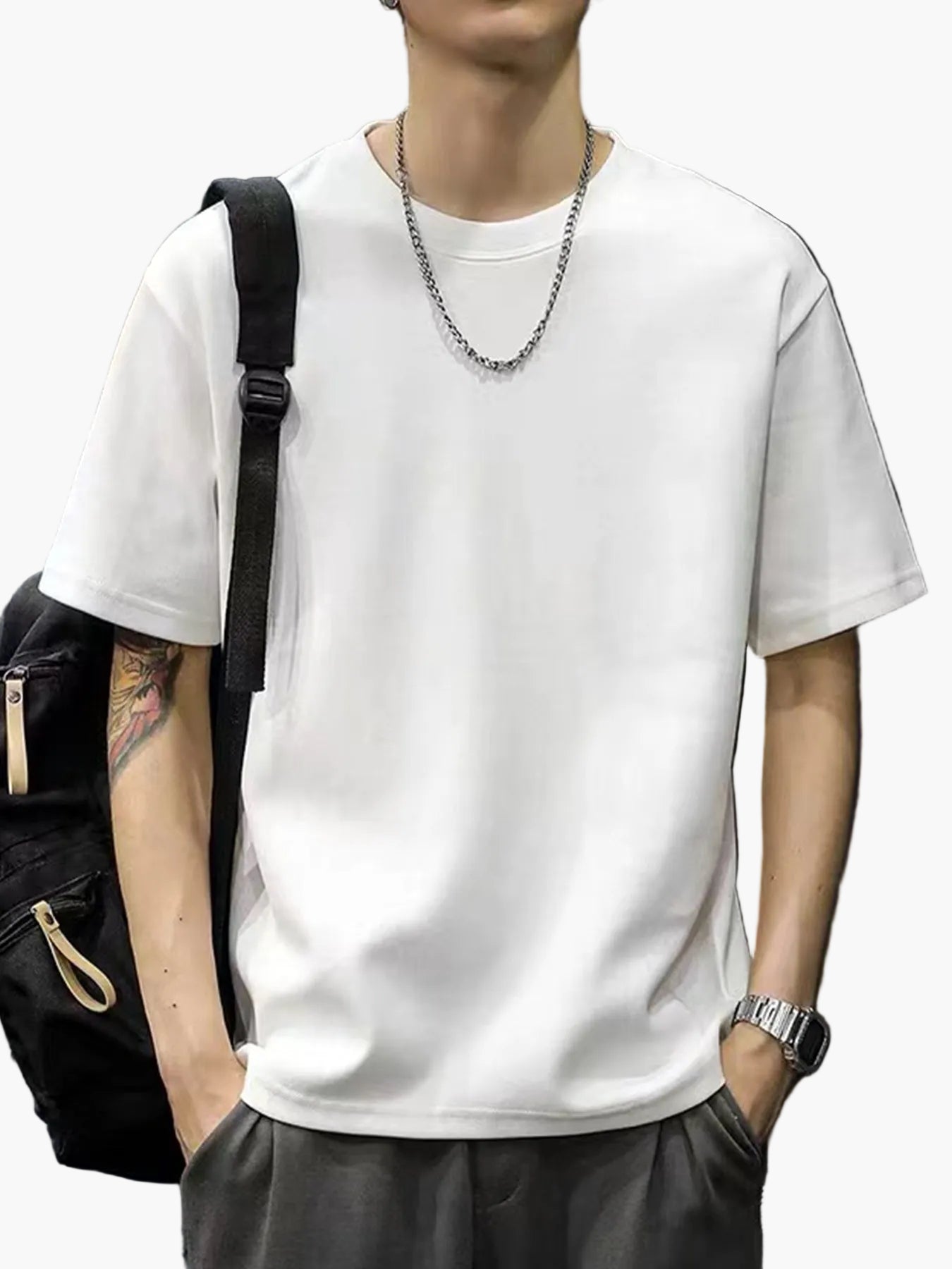 Herren Basic T-Shirt – Lässiger Streetwear Stil für Alltag und Freizeit