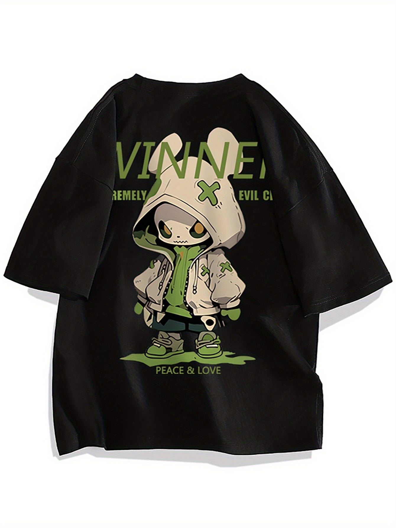 Herren Streetwear Oversize T-Shirt mit Cartoon-Print und Urban Style