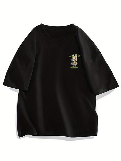 Herren Streetwear Oversize T-Shirt mit Cartoon-Print und Urban Style