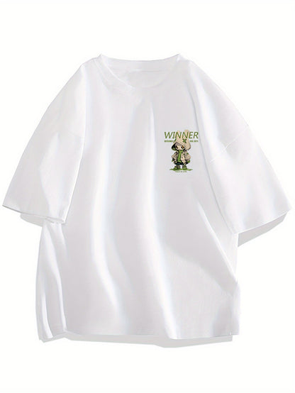 Herren Streetwear Oversize T-Shirt mit Cartoon-Print und Urban Style