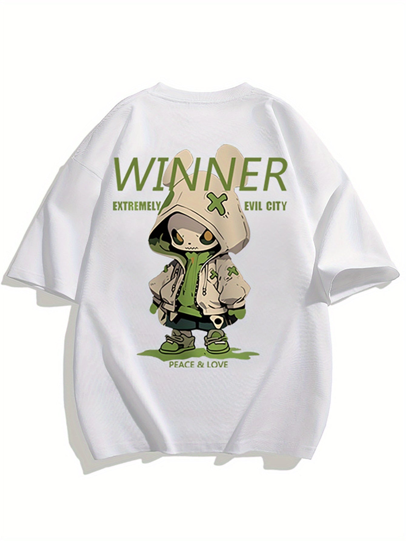 Herren Streetwear Oversize T-Shirt mit Cartoon-Print und Urban Style