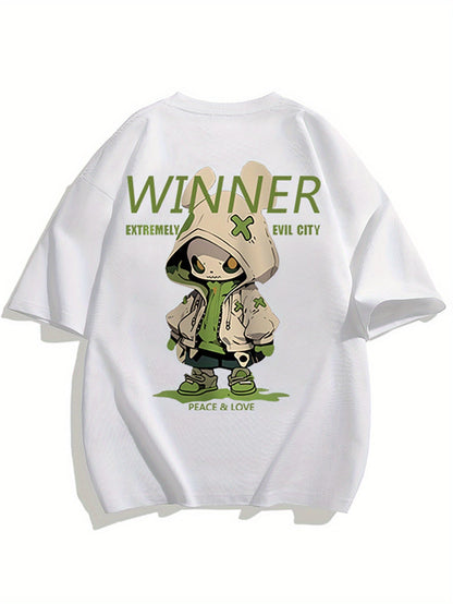 Herren Streetwear Oversize T-Shirt mit Cartoon-Print und Urban Style