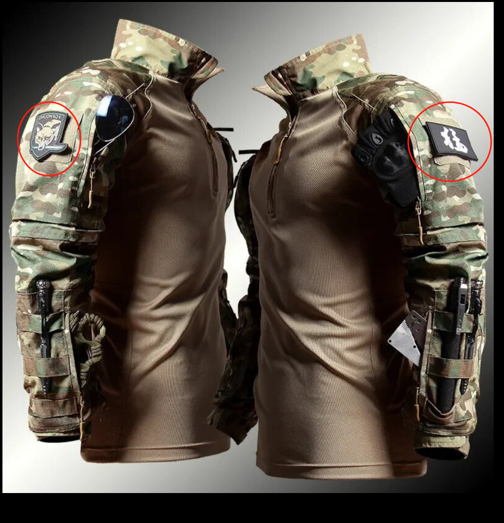 Herren Taktik-Set – Combat Longsleeve mit Half-Zip & Cargo-Hose mit Knieschutz für Airsoft, Paintball & Outdoor