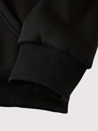 Zweifarbiger Kapuzenpullover mit Reißverschluss und Grafikprint