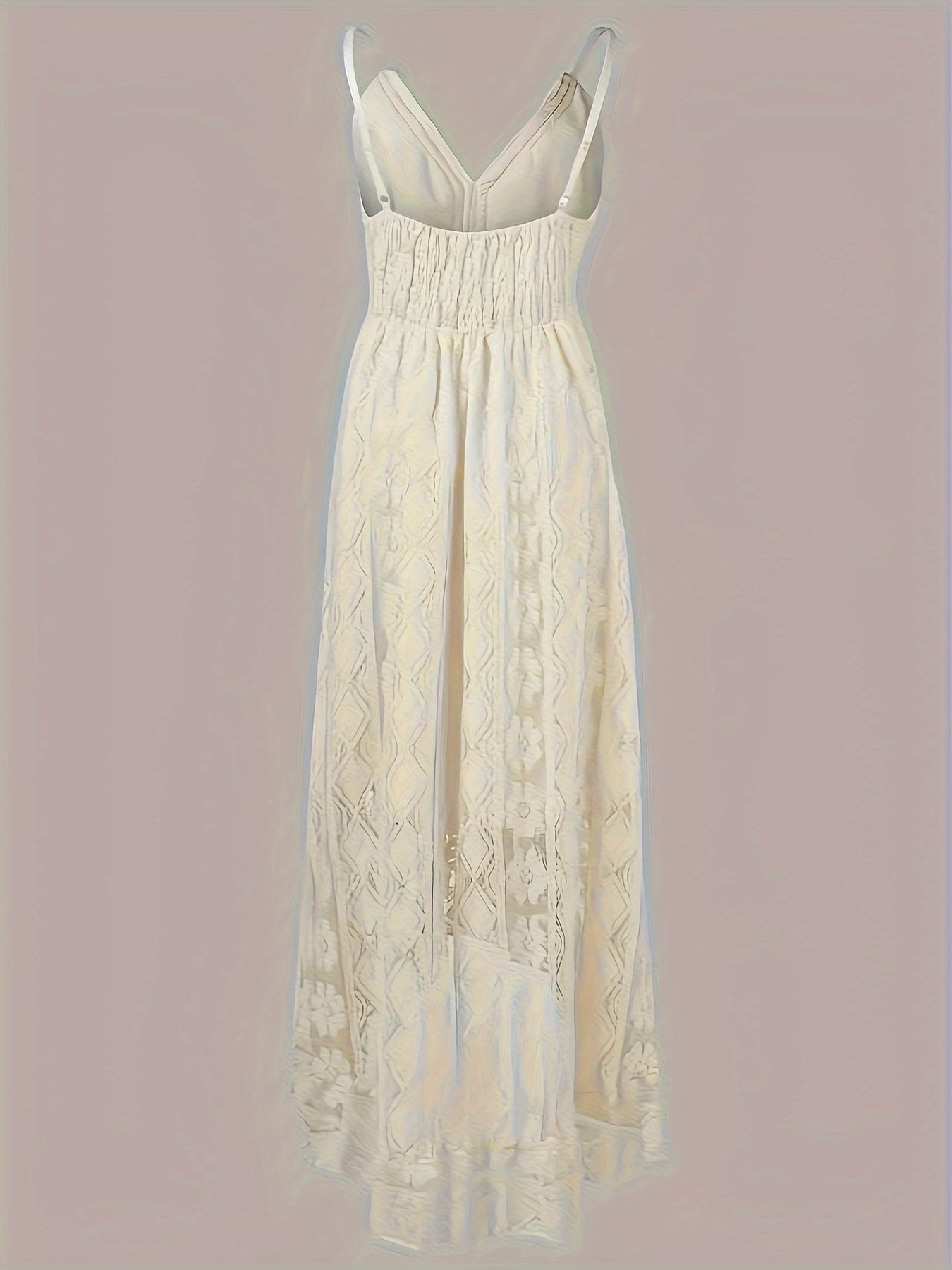 Damen Boho Maxikleid mit Spitze und V-Ausschnitt – Elegantes Sommerkleid für besondere Anlässe