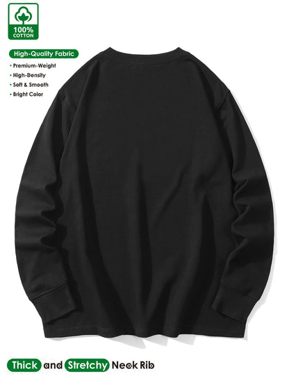 Herren Langarmshirt Rundhals mit Logo-Applikation