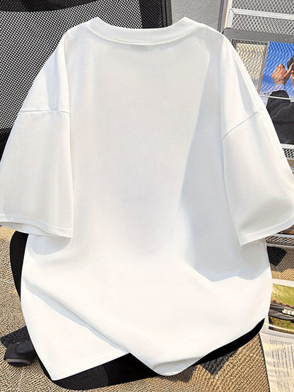 Herren Oversize Basic T-Shirt im lässigen Stil für Alltag und Freizeit