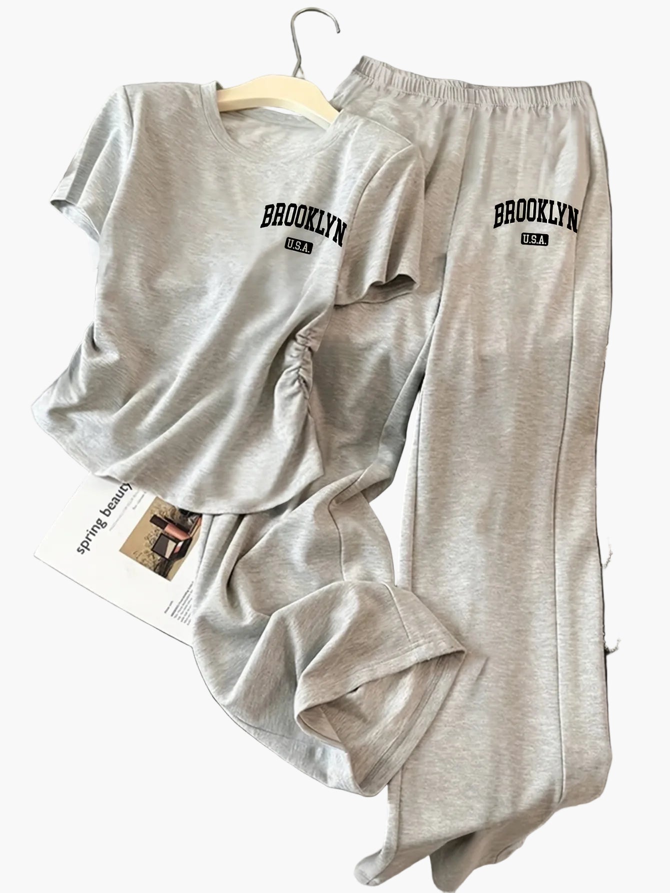 Damen Loungewear Set mit Schleifen-Detail – Zweiteiliges Freizeit-Outfit für entspannte Tage