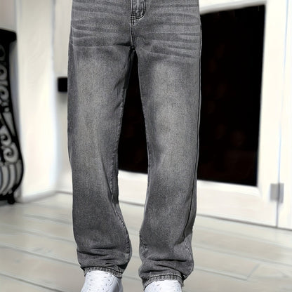 Herren Gerade Jeans – Klassischer Streetstyle für Alltag und Freizeit