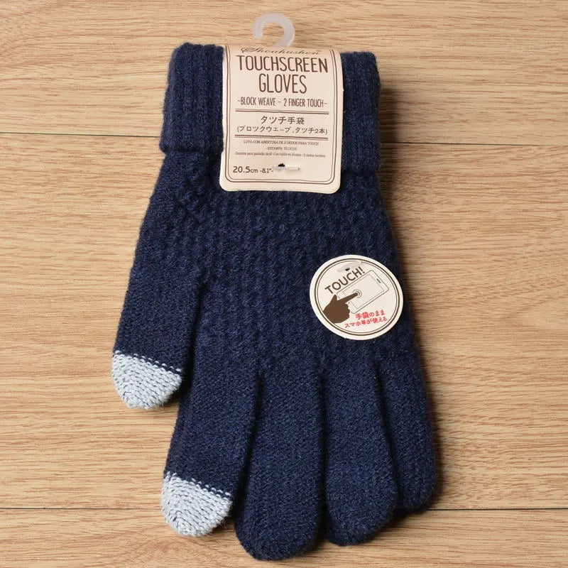 Unisex Strick Touchscreen-Handschuhe in verschiedenen Farben