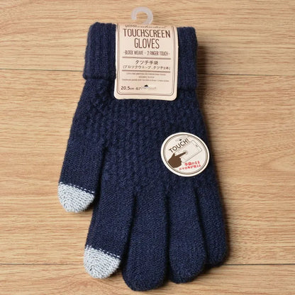 Unisex Winterhandschuhe Strick Touchscreen-Funktion