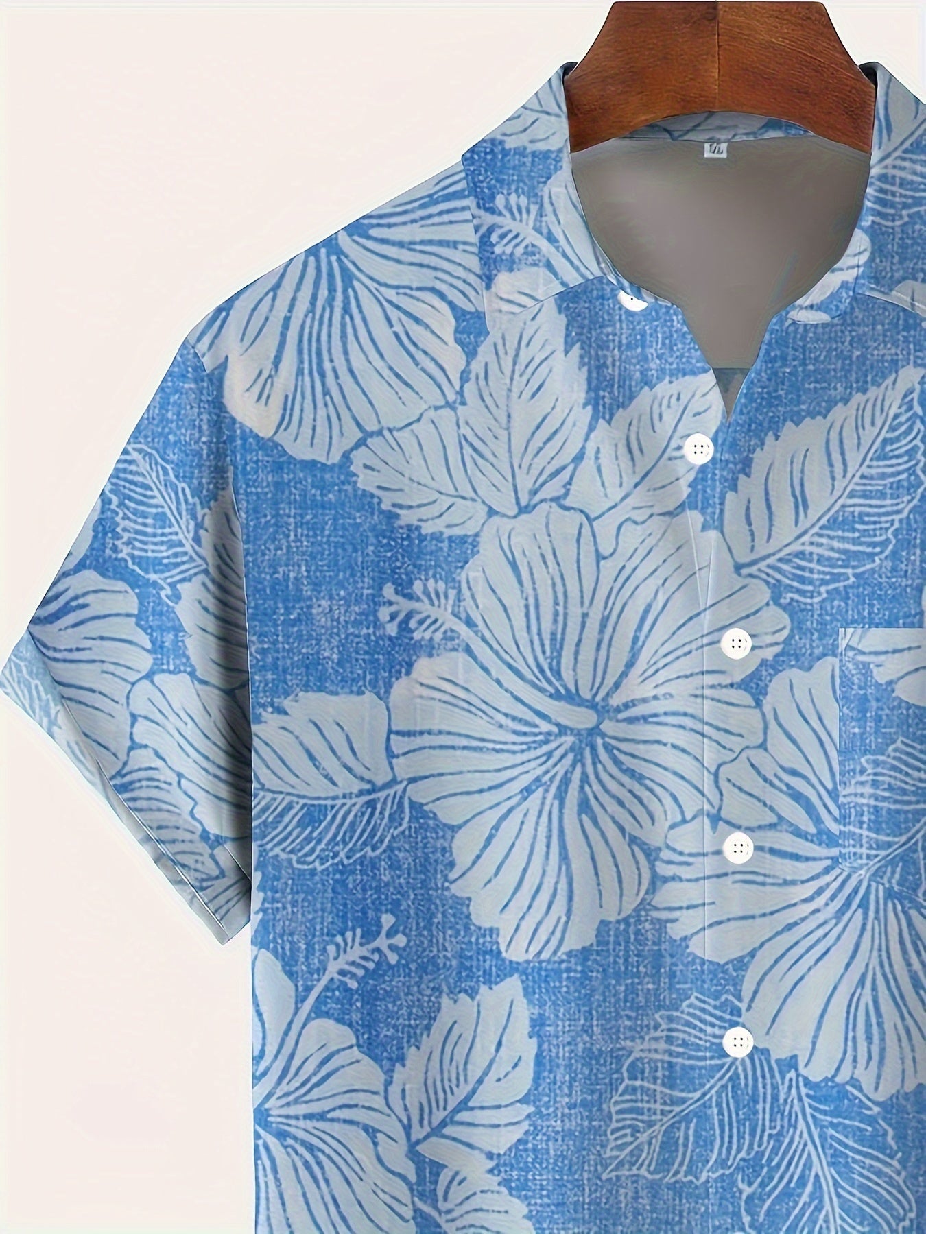Herren Freizeit-Hemd mit floraler Musterung – Perfekt für Urlaub & Sommer