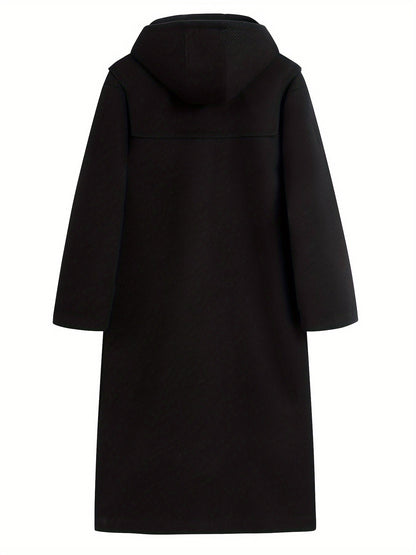 Herren Dufflecoat mit Kapuze und Knebelverschlüssen, Lang