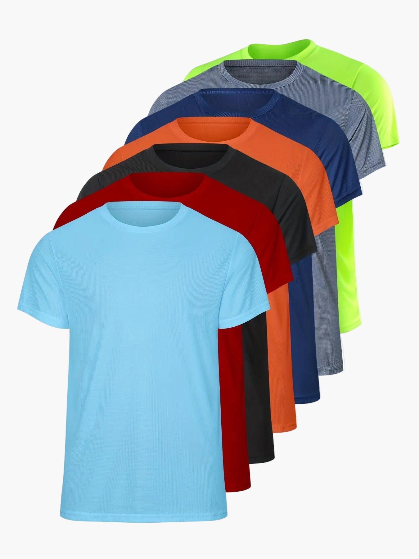 Herren Sport T-Shirt Set – Atmungsaktive Trainingsshirts im 7er-Pack – Perfekt für Fitness, Laufen & Freizeit