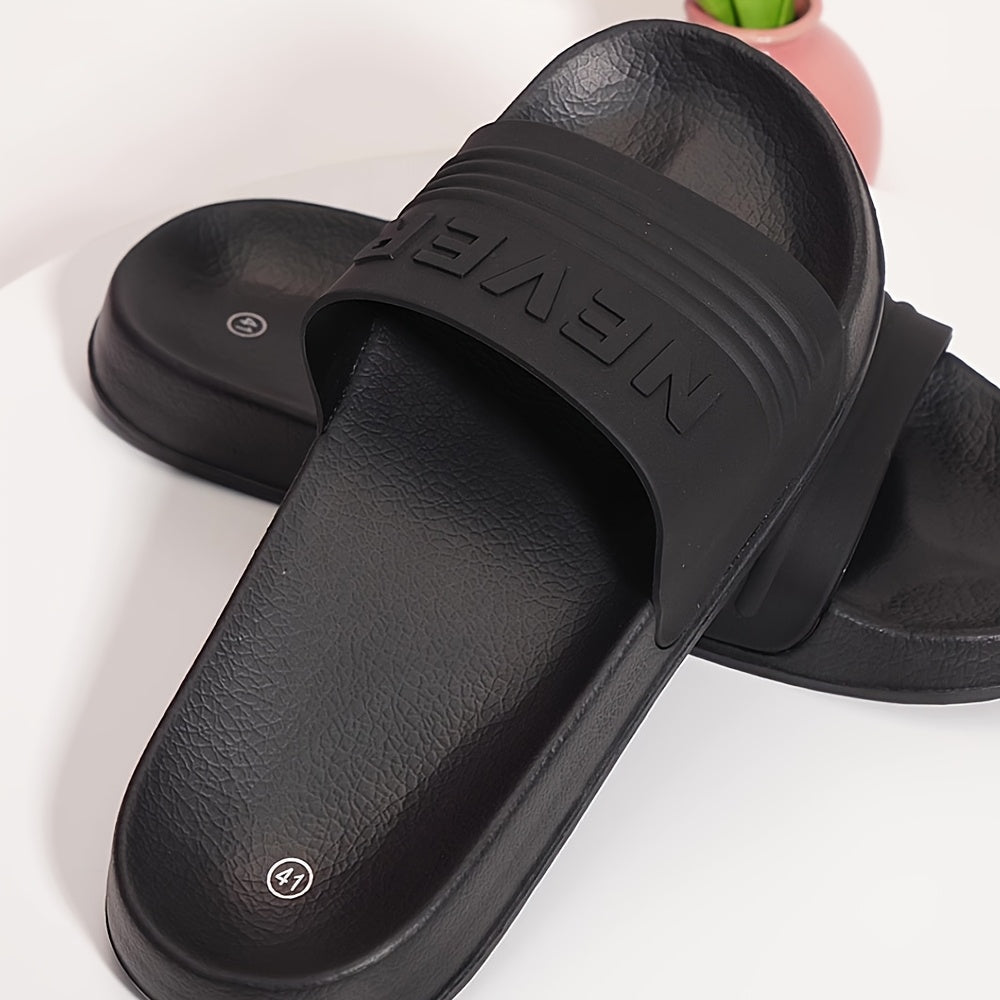 Herren Badelatschen mit Logo-Prägung – Bequeme Slides für Freizeit & Pool