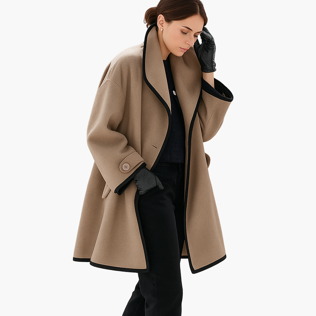 Damen Eleganter Oversize Trenchcoat – Modischer Wintermantel für Alltag und besondere Anlässe