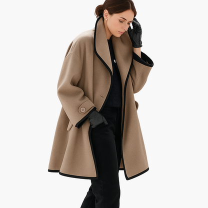 Damen Eleganter Oversize Trenchcoat – Modischer Wintermantel für Alltag und besondere Anlässe