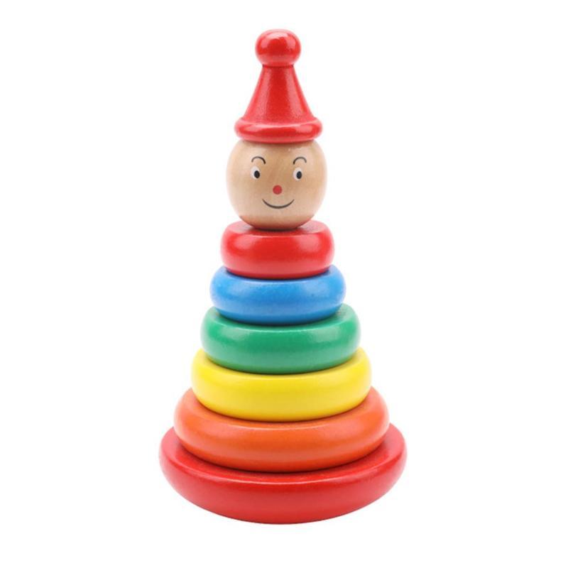 Kinder Stapelturm Holzspielzeug – Lernspiel für Jungen und Mädchen, Montessori Stil