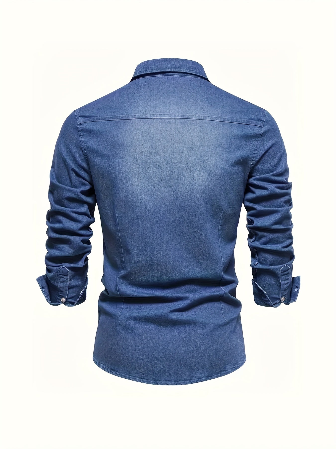Herren Jeanshemd Slim Fit – Modisches Freizeit & Business Hemd mit Brusttaschen