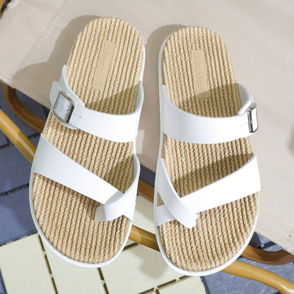 Herren Sandalen mit Zehenschlaufe und breiten Riemen – Bequeme Freizeitschuhe für Alltag, Strand & Urlaub