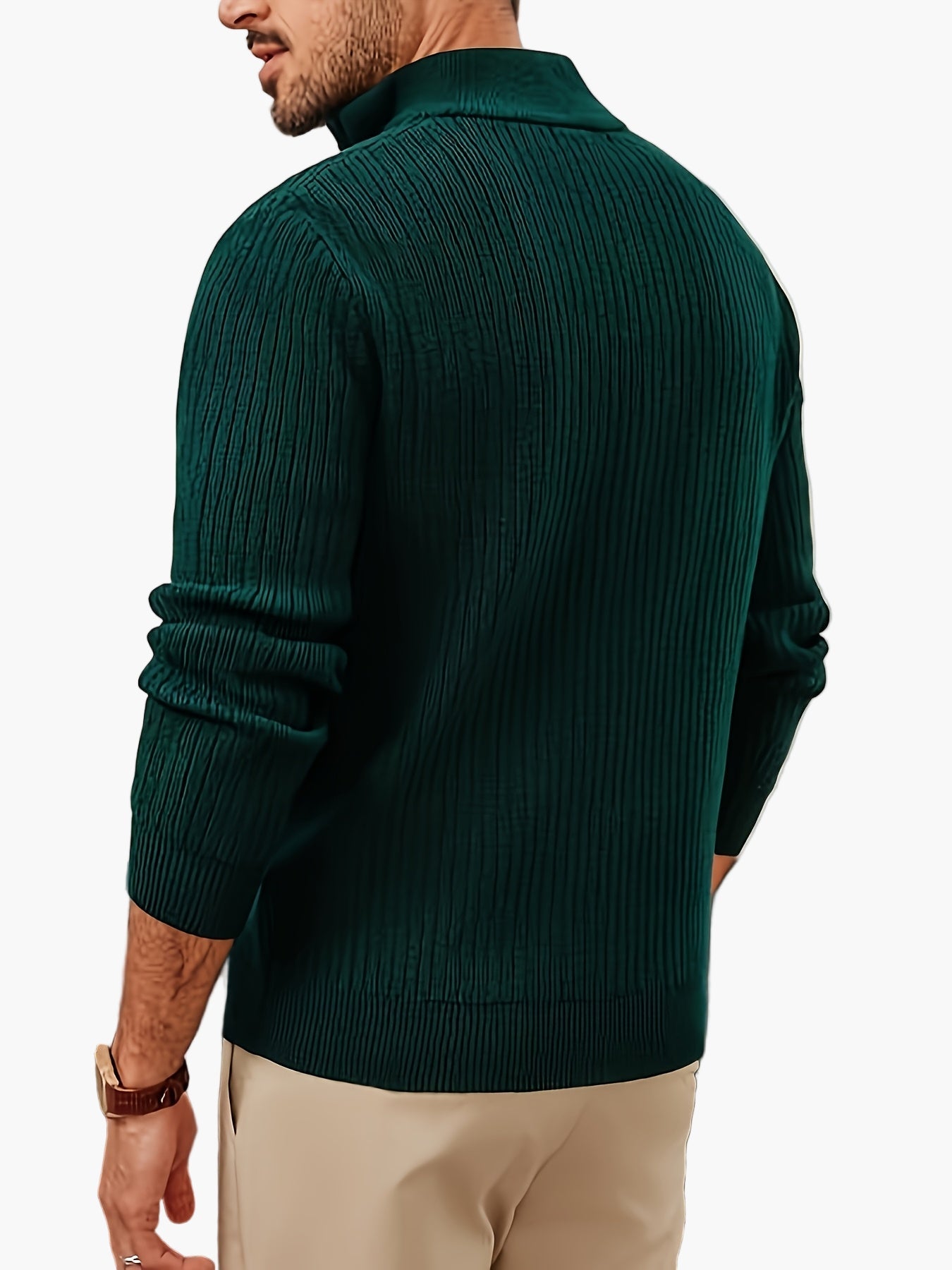 Herren Strickpullover mit halbem Reißverschluss – Lässiger Stil für Herbst und Winter