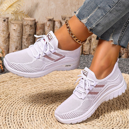 Damen Komfort Freizeit-Sneaker mit modernem Strickdesign und federleichter Sohle – Ideal für Alltag & Sport