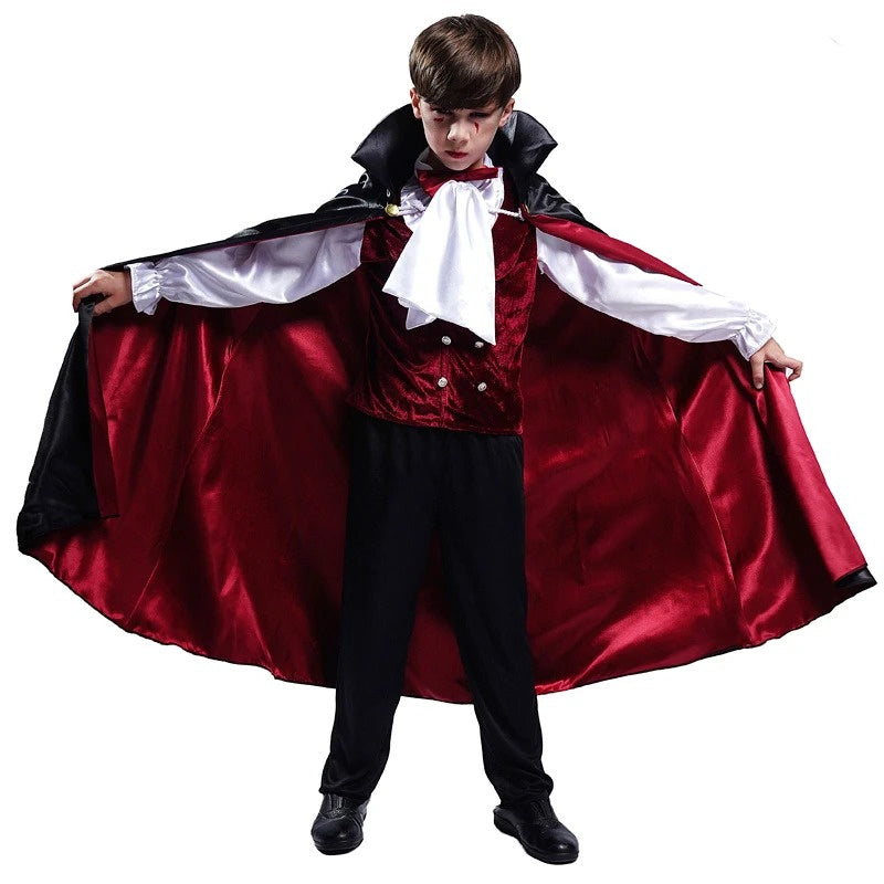 Kinder Halloween Vampir Kostüm – Jungen Dracula Kostüm für Halloween Party & Verkleidung