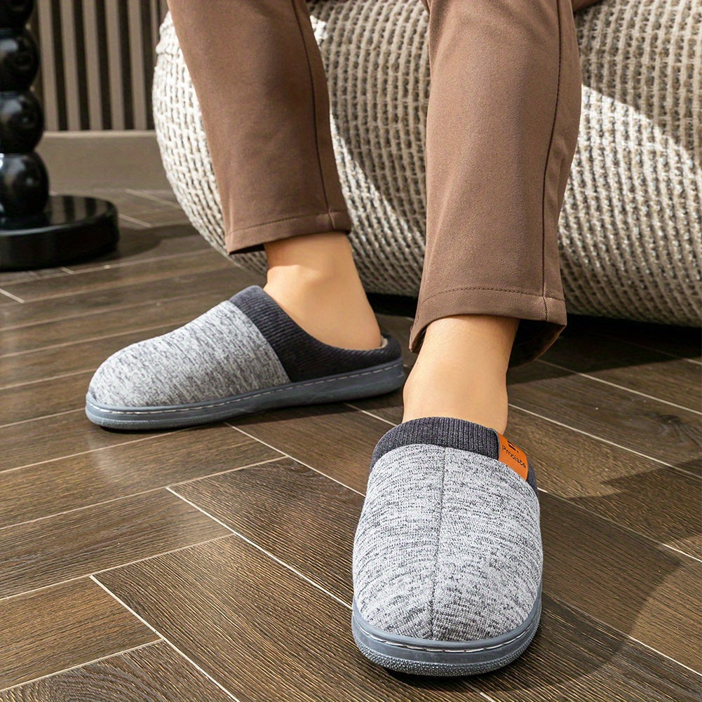 Unisex Hausschuhe zweifarbig mit weichem Innenfutter