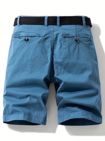Herren Freizeit-Bermuda Shorts mit Gürtel – Klassischer Sommer-Look für Alltag und Outdoor