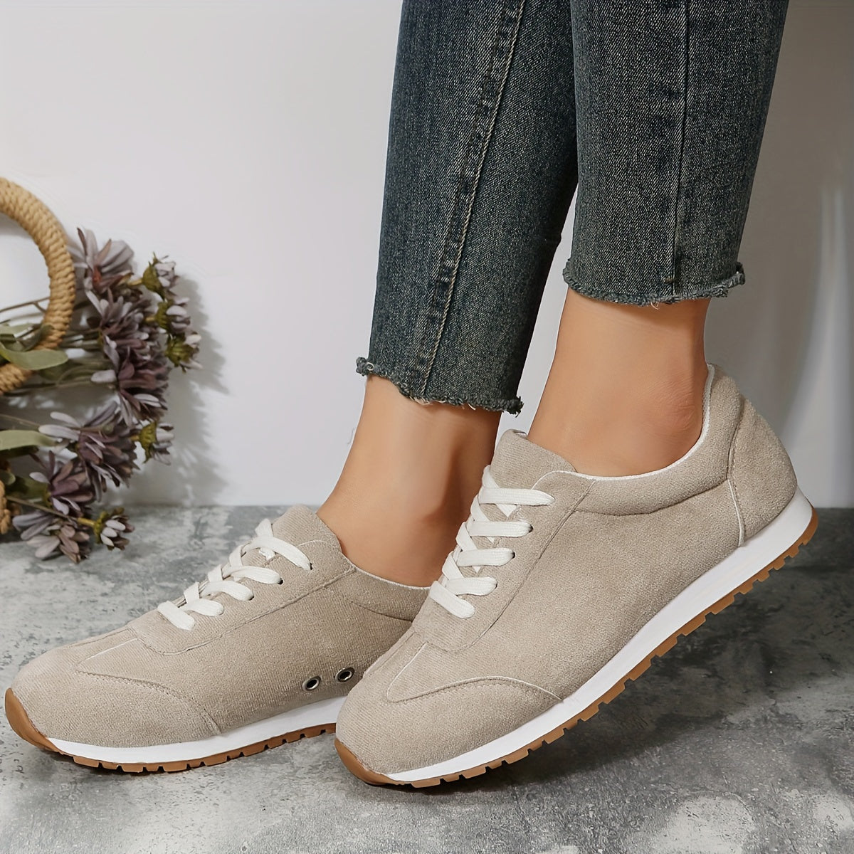 Damen Freizeitsneaker im sportlichen Retro-Look – Alltag & Freizeit