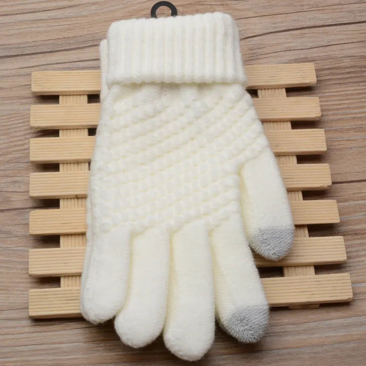 Unisex Winterhandschuhe Strick Touchscreen-Funktion