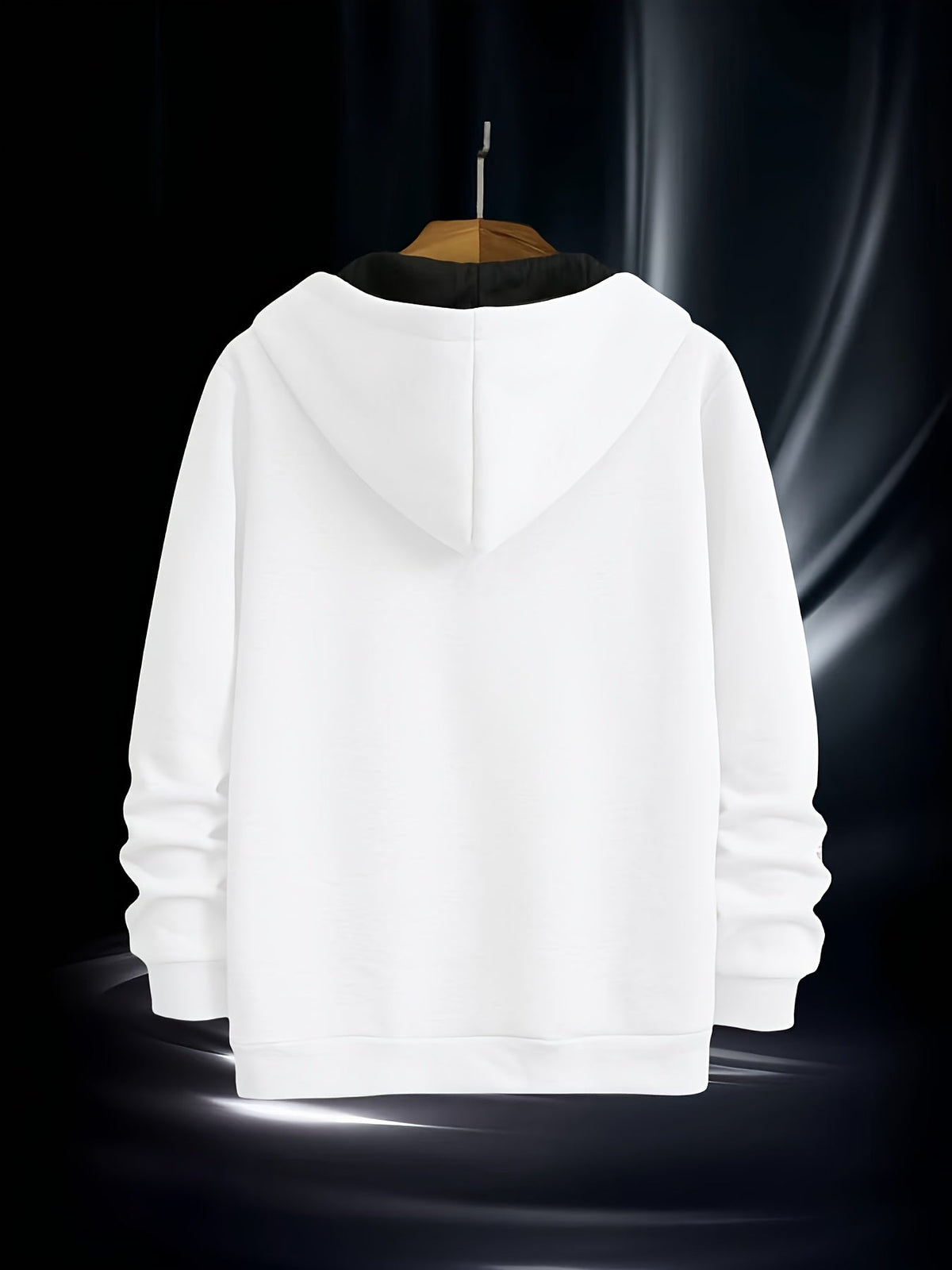 Herren Hoodie mit asymmetrischem Reißverschluss Kapuzenpullover Kängurutasche