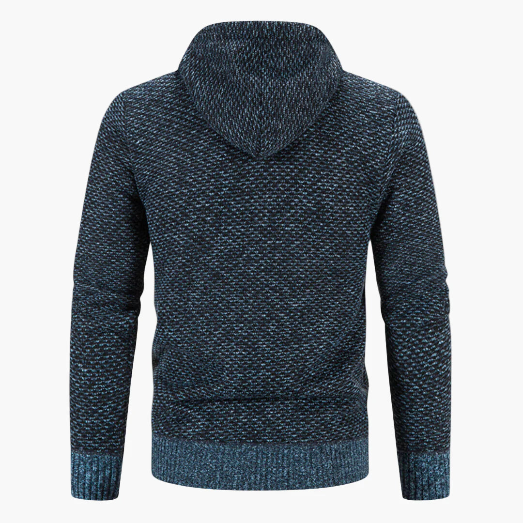 Herren Strickjacke mit Kapuze – Bequemer Freizeit Hoodie für Herbst & Winter