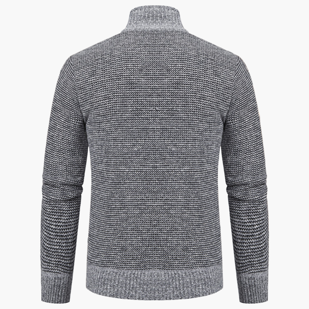 Herren Strickjacke im modernen Casual-Business Stil – Elegante Übergangsjacke mit Stehkragen