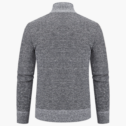Herren Strickjacke im modernen Casual-Business Stil – Elegante Übergangsjacke mit Stehkragen
