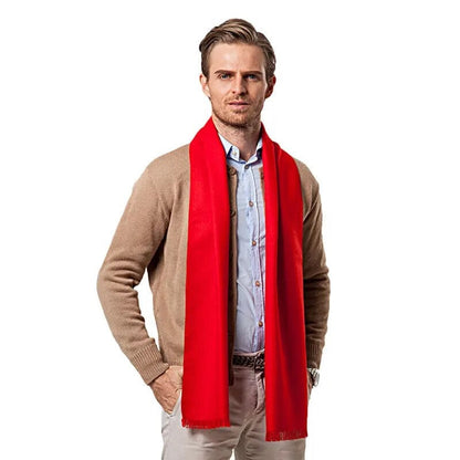 Roter Schal für Herren, weiches Material