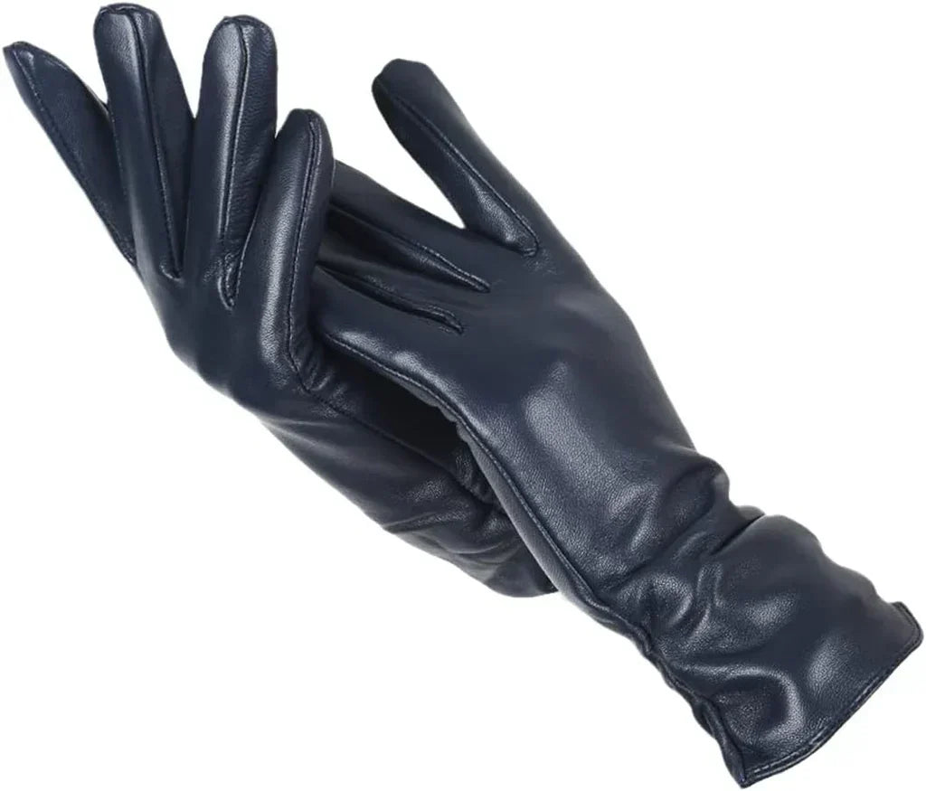 Damen Handschuhe aus weichem Material mit gerafftem Bund – Auswahl an Farben