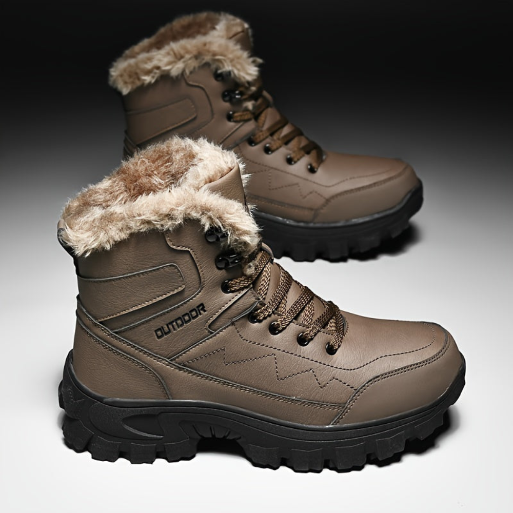 Winterstiefel gefüttert für Herren mit Schnürsenkeln Outdoor-Optik