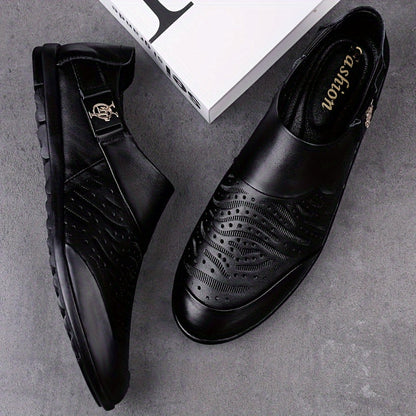 Herren Slip-On Loafer – Modische Freizeitschuhe mit Prägung und moderner Schnalle