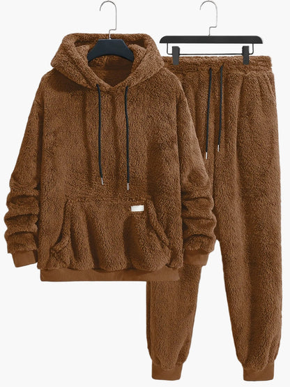 Herren Fleece Hausanzug Set Kapuzenpullover & Jogginghose – Kuscheliges Freizeit-Outfit für Herbst und Winter