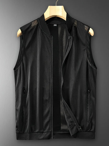 Herren Weste mit Reißverschluss für sportlichen Freizeit-Look