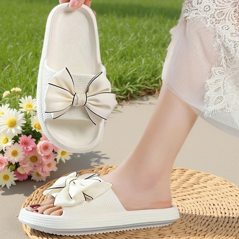 Damen Slide Sandalen mit Schleife – Verspielte Sommerschuhe für Freizeit & Outdoor