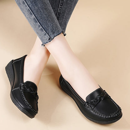 Damen Komfort-Loafer für Alltag und Büro – Klassische Mokassin-Slipper