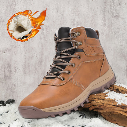 Herren Winterstiefel gefüttert Outdoor Schnürstiefel