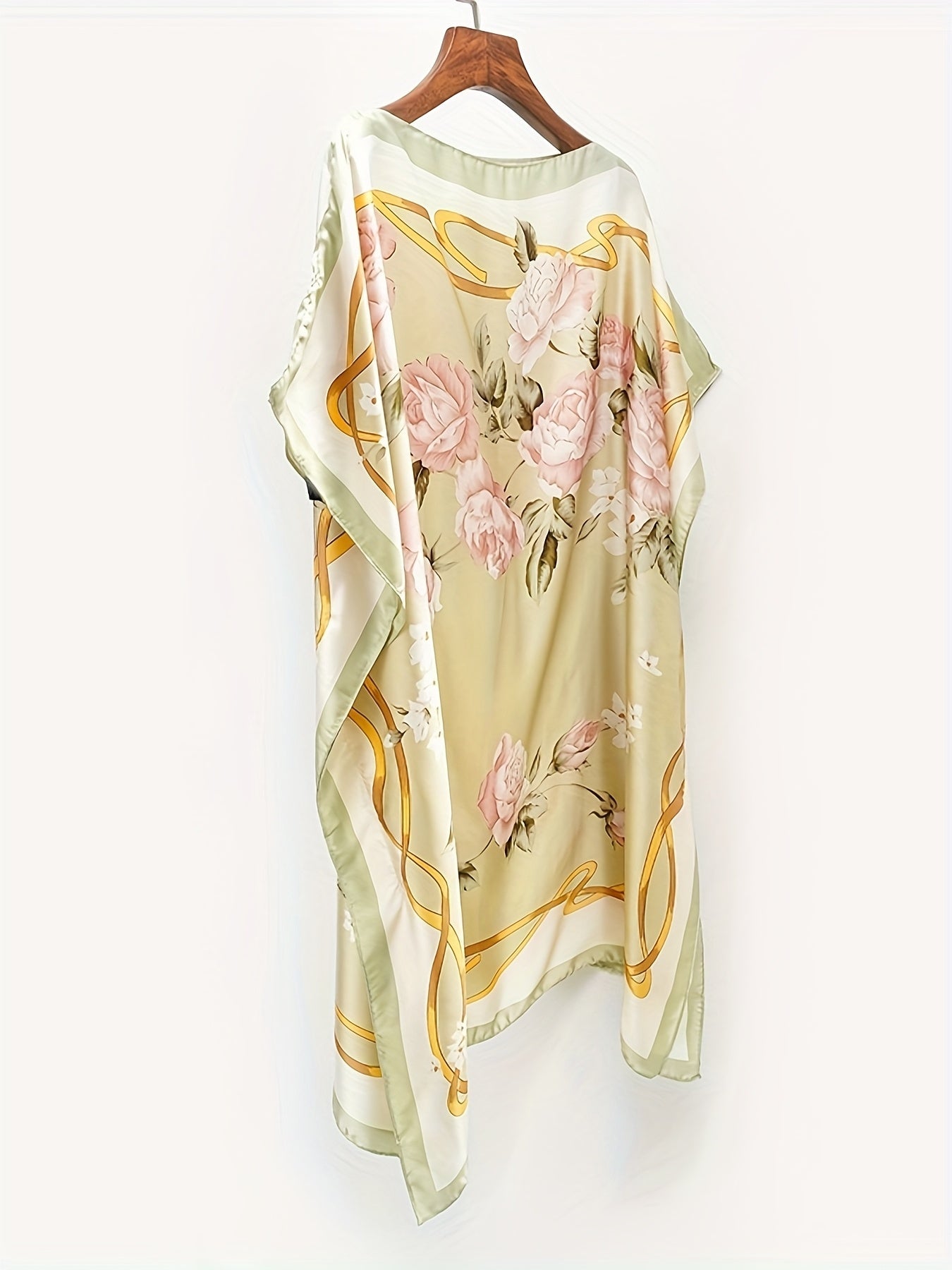 Damen Boho Strandkaftan mit Asymmetrischem Schnitt – Ideal für Urlaub und Sommer